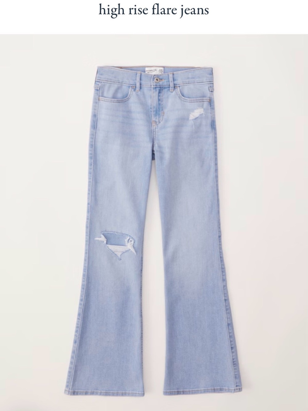 abercrombie kids high-rise flare jeans